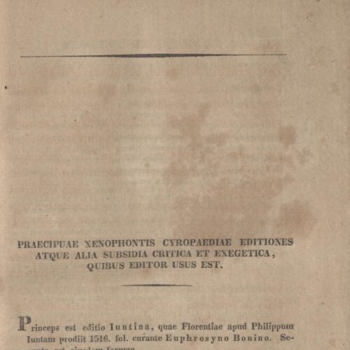 21 x 12,5 εκ. 2 σ. χ.α. + LXVIII σ. + 626 σ. + 2 σ. χ.α., όπου στο φ. 1 κτητορική σφραγίδα